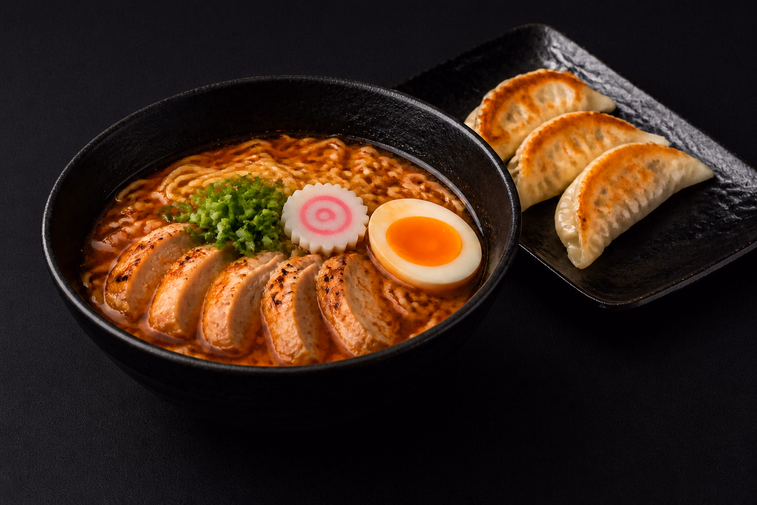 Soyu Ramen Spicy + Gyoza